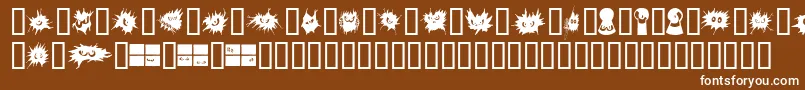 No Fear  Font – White Fonts on Brown Background