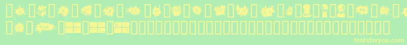 No Fear  Font – Yellow Fonts on Green Background