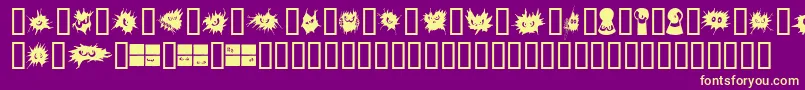 No Fear  Font – Yellow Fonts on Purple Background