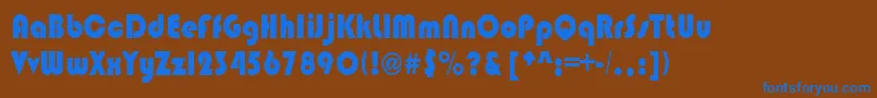 BrinlebRegular Font – Blue Fonts on Brown Background