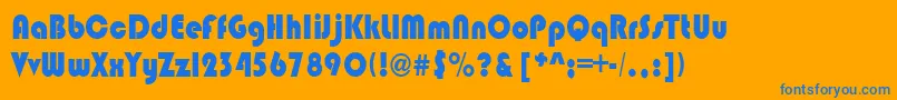 BrinlebRegular Font – Blue Fonts on Orange Background