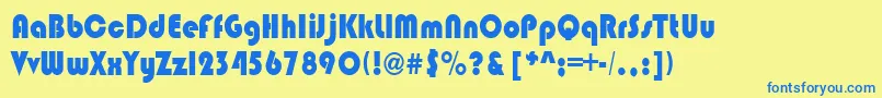 BrinlebRegular Font – Blue Fonts on Yellow Background