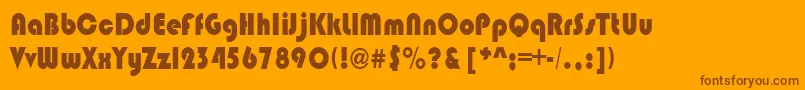 BrinlebRegular Font – Brown Fonts on Orange Background