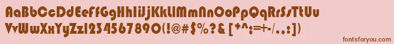 BrinlebRegular Font – Brown Fonts on Pink Background