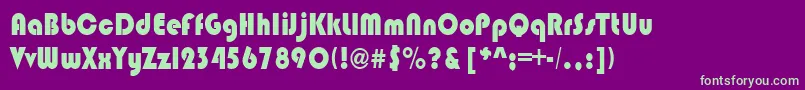 BrinlebRegular Font – Green Fonts on Purple Background