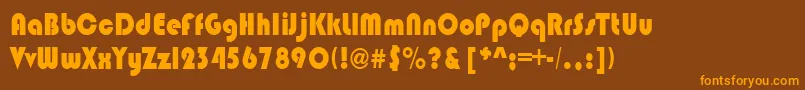 BrinlebRegular Font – Orange Fonts on Brown Background