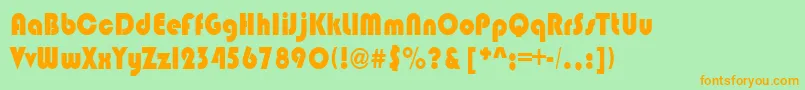 BrinlebRegular Font – Orange Fonts on Green Background