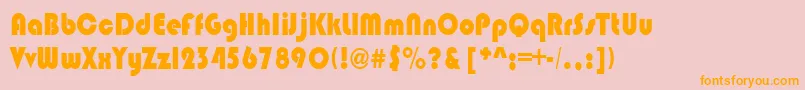 BrinlebRegular Font – Orange Fonts on Pink Background