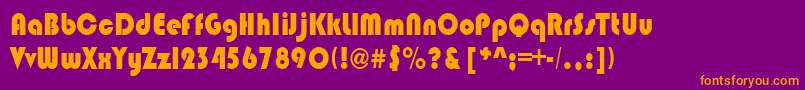 BrinlebRegular Font – Orange Fonts on Purple Background