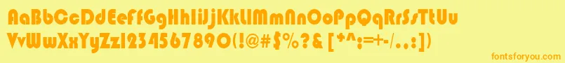 BrinlebRegular Font – Orange Fonts on Yellow Background