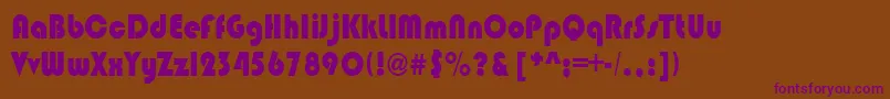 BrinlebRegular Font – Purple Fonts on Brown Background