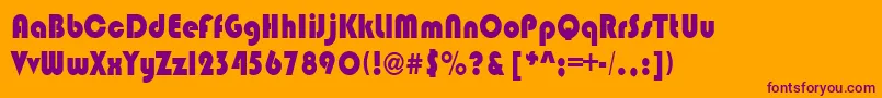 BrinlebRegular Font – Purple Fonts on Orange Background