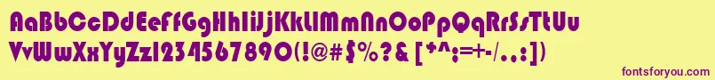 BrinlebRegular Font – Purple Fonts on Yellow Background