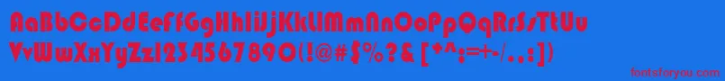 BrinlebRegular Font – Red Fonts on Blue Background