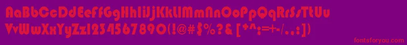 BrinlebRegular Font – Red Fonts on Purple Background