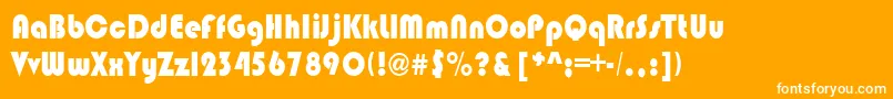 BrinlebRegular Font – White Fonts on Orange Background