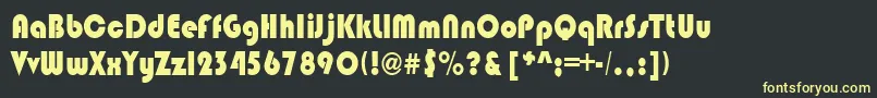 BrinlebRegular Font – Yellow Fonts on Black Background
