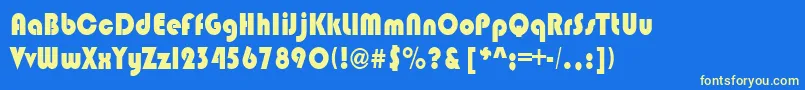 BrinlebRegular Font – Yellow Fonts on Blue Background