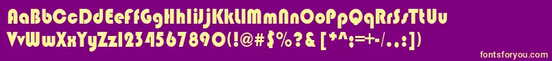 BrinlebRegular Font – Yellow Fonts on Purple Background