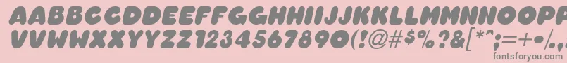 OledascapssskBolditalic Font – Gray Fonts on Pink Background