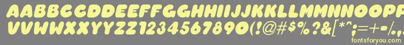 OledascapssskBolditalic Font – Yellow Fonts on Gray Background