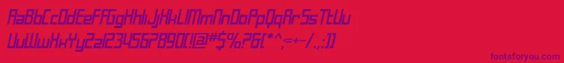 SfLaundromaticOblique Font – Purple Fonts on Red Background