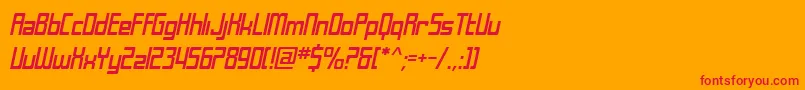 フォントSfLaundromaticOblique – オレンジの背景に赤い文字