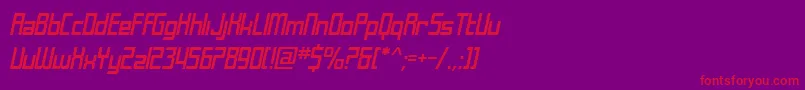 SfLaundromaticOblique Font – Red Fonts on Purple Background