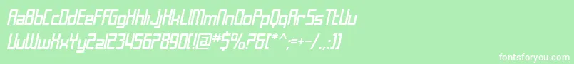 SfLaundromaticOblique Font – White Fonts on Green Background
