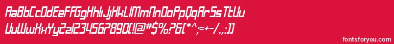 フォントSfLaundromaticOblique – 赤い背景に白い文字