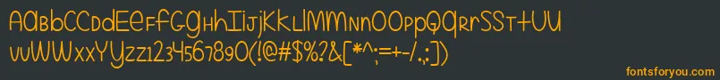 Шрифт EvenMoreMixedUpTtf – оранжевые шрифты на чёрном фоне