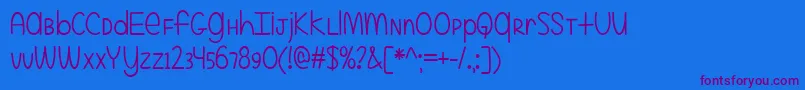 EvenMoreMixedUpTtf Font – Purple Fonts on Blue Background