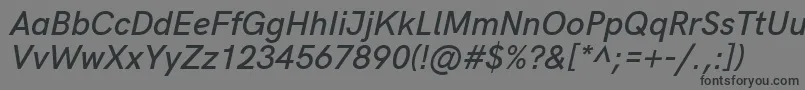 フォントHkgroteskSemibolditalic – 黒い文字の灰色の背景