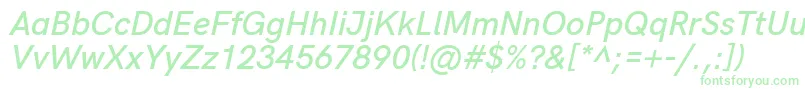 HkgroteskSemibolditalic-Schriftart – Grüne Schriften