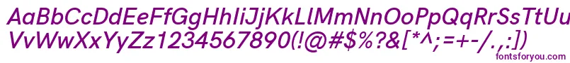 HkgroteskSemibolditalic Font – Purple Fonts on White Background