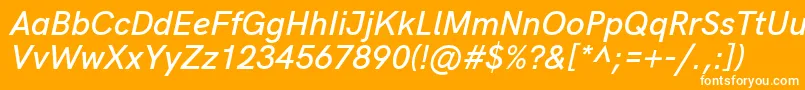 HkgroteskSemibolditalic Font – White Fonts on Orange Background