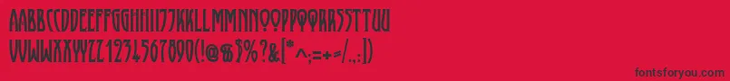 Шрифт Proletariat – чёрные шрифты на красном фоне