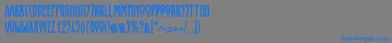 Proletariat Font – Blue Fonts on Gray Background