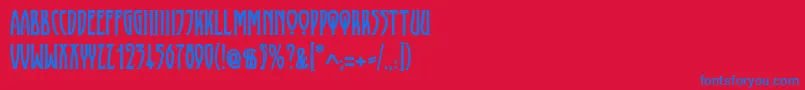 Proletariat Font – Blue Fonts on Red Background