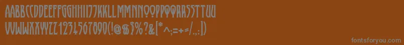 Шрифт Proletariat – серые шрифты на коричневом фоне