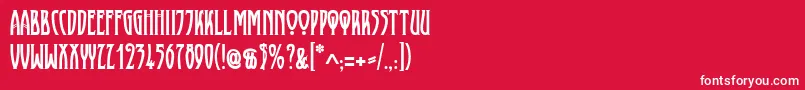 Proletariat Font – White Fonts on Red Background