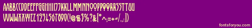 Proletariat Font – Yellow Fonts on Purple Background