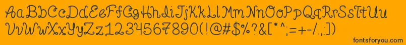 Pointbetsie Font – Black Fonts on Orange Background