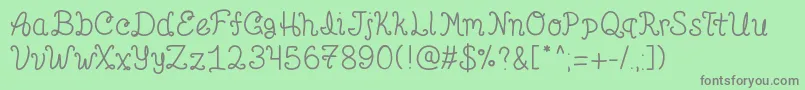 Pointbetsie Font – Gray Fonts on Green Background