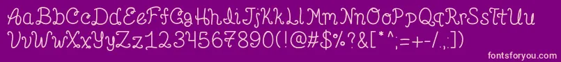 Pointbetsie Font – Pink Fonts on Purple Background