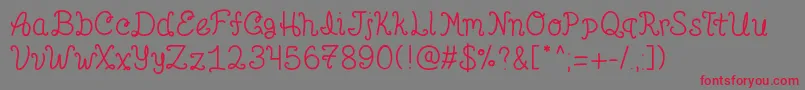 Pointbetsie Font – Red Fonts on Gray Background