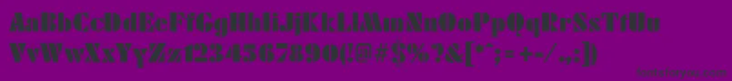 FairmontPosterLight Font – Black Fonts on Purple Background