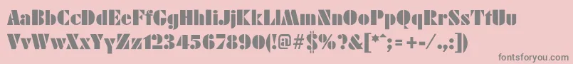 FairmontPosterLight Font – Gray Fonts on Pink Background