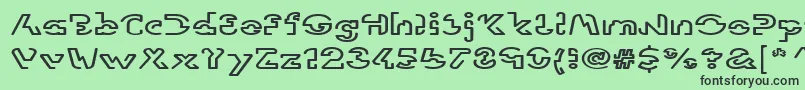 フォントLinotypevisionExtend – 緑の背景に黒い文字