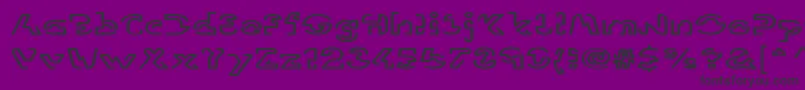 LinotypevisionExtend-Schriftart – Schwarze Schriften auf violettem Hintergrund